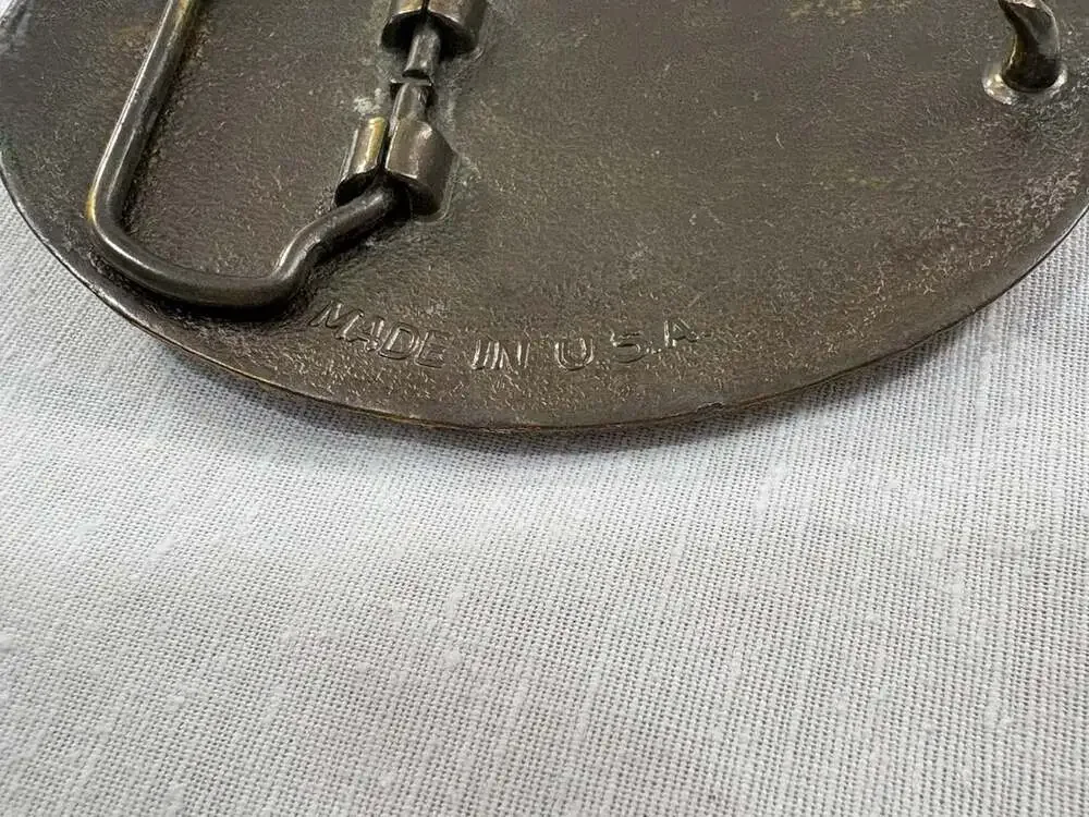 The State Of Texas Vintage Brass Belt Buckle Made In USA